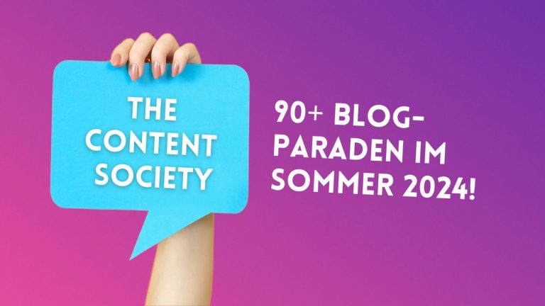 Mach mit bei 90+ großartigen Blogparaden im Sommer 2024!