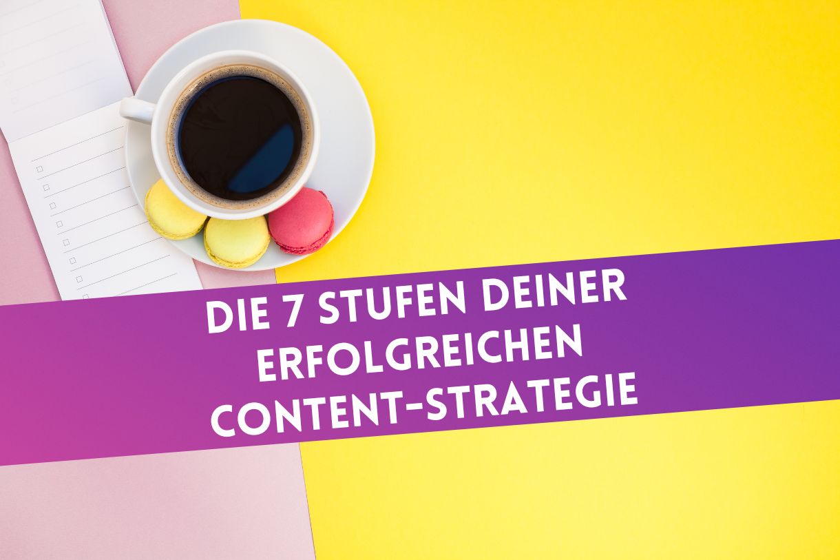 Infografik – Die 7 Stufen deiner erfolgreichen Content-Strategie als Blogger und Online-Unternehmerin