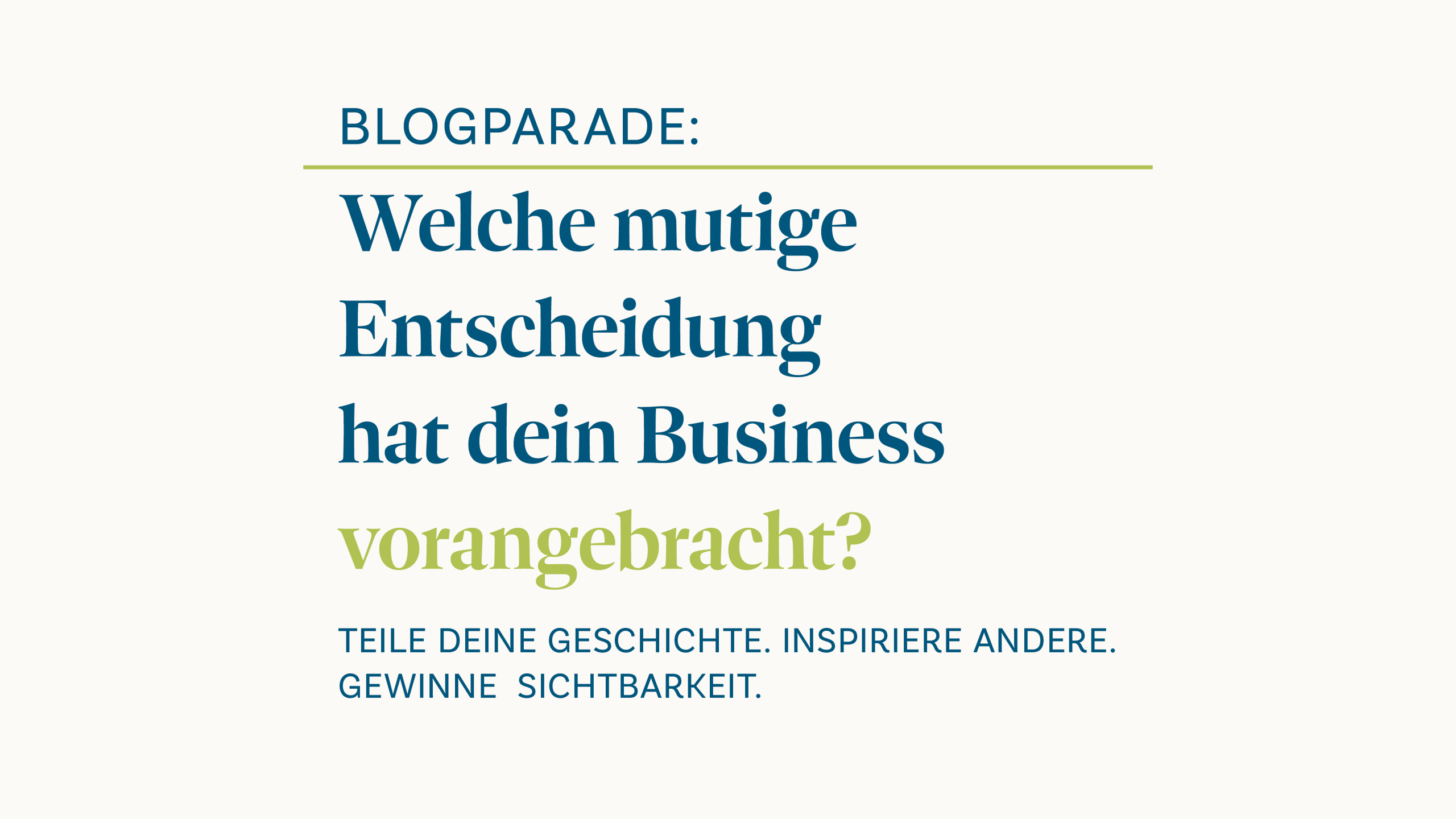 Blogparade von Hilke Barenthien