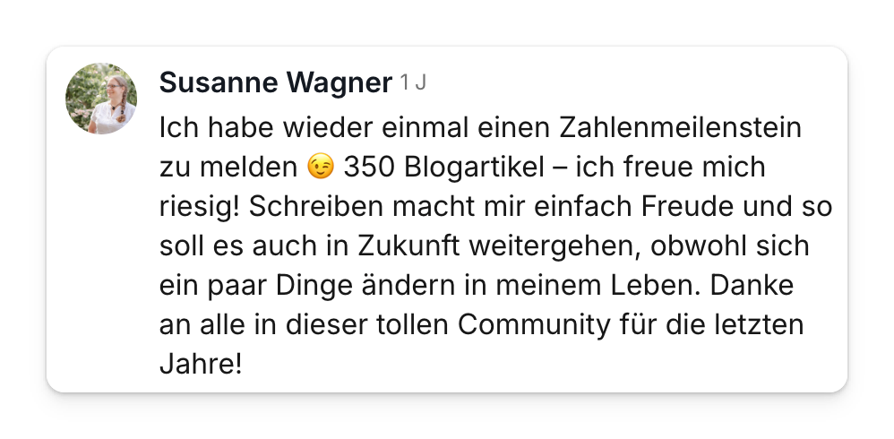 Community-Beitrag: 350 Blogartikel und Dank an die Community