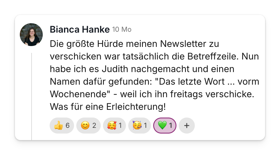 Community-Beitrag: endlich ein Format für die Newsletter-Betreffzeile gefunden