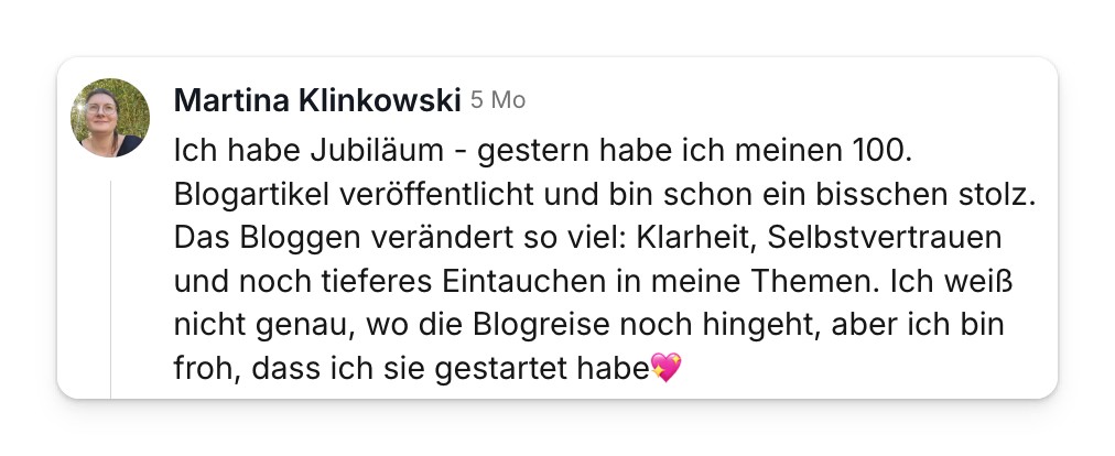 Community-Beitrag: 100. Blogartikel bringt Klarheit und Selbstvertrauen