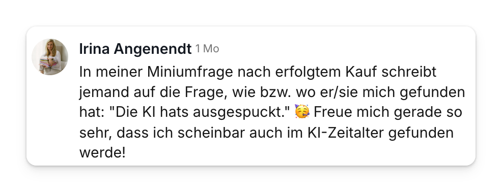 Community-Beitrag: Kundin sagt, die KI habe den Blog ausgespuckt