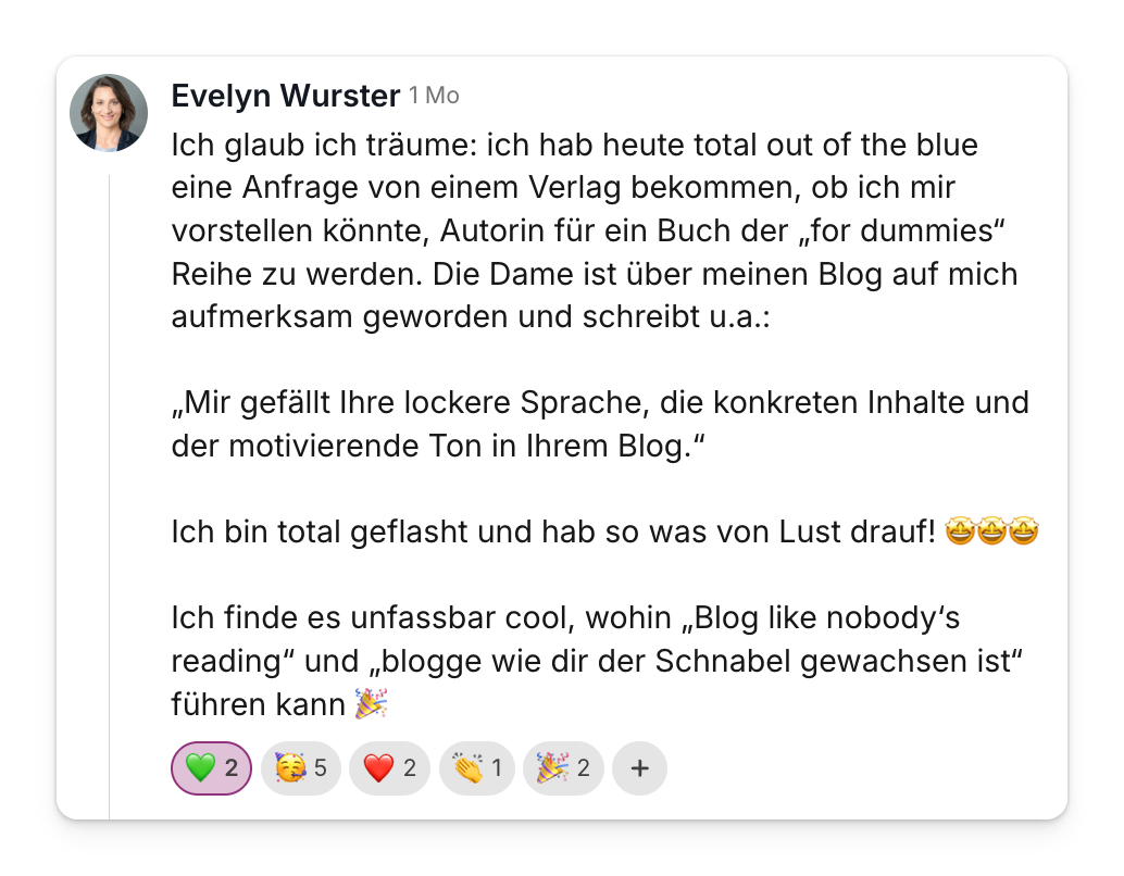 Community-Beitrag: Verlagsanfrage für ein Buch über den Blog